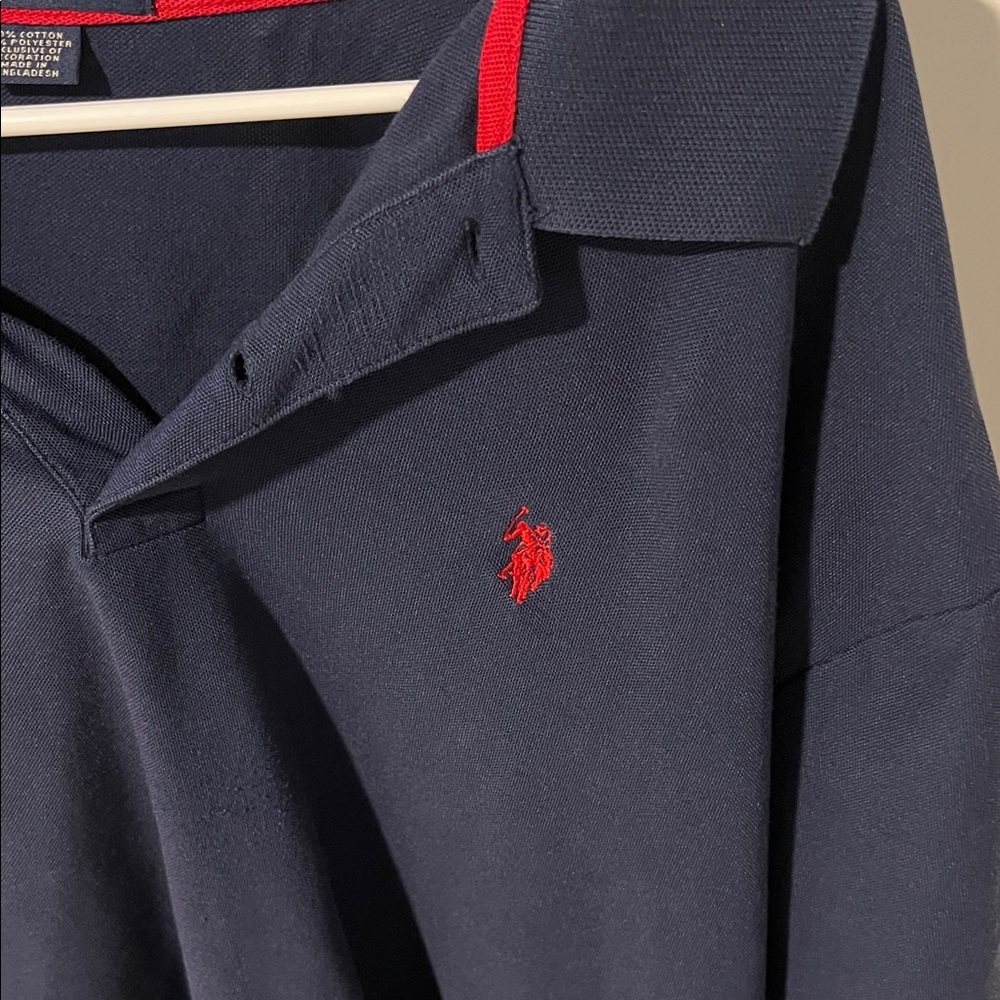 Navy Polo with Red Logo - Picture 3 of 3